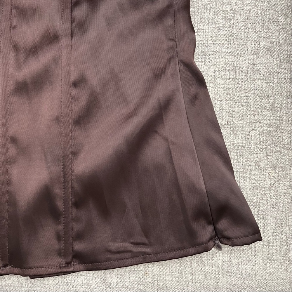 SOLD Charlotte Russe Brown Satin Strapless Corset - Picture 5 of 11